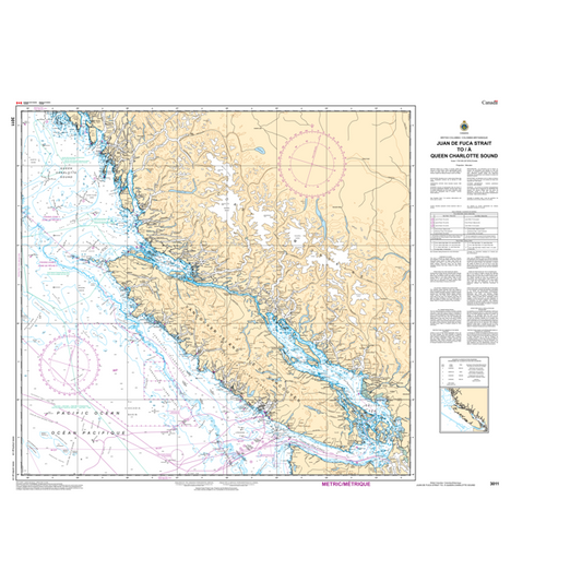 Paradise Clay CAN3011 CHS Chart Juan de Fuca to / Queen Charlotte Sound