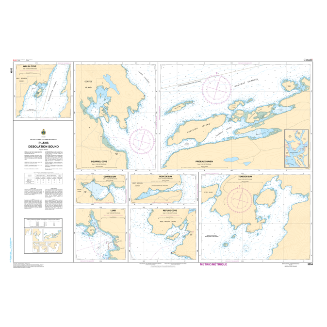 Paradise Clay CAN3554 CHS Chart Plans Desolation Sound