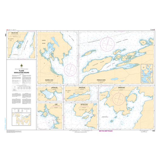 Paradise Clay CAN3554 CHS Chart Plans Desolation Sound