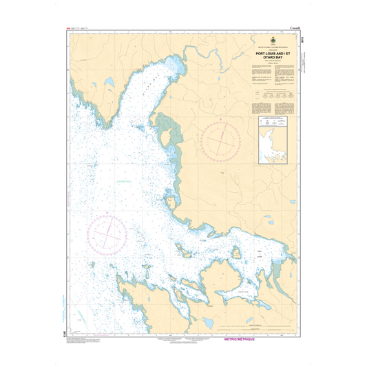 Paradise Clay CAN3813 CHS Chart Port Louis and Otard Bay