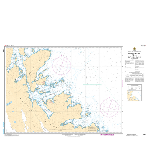 Paradise Clay CAN3886 CHS Chart Carpenter Bay to/ Burnaby Island
