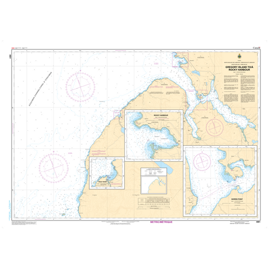 Paradise Clay CAN4881 CHS Chart Gregory Island to Rocky Harbour