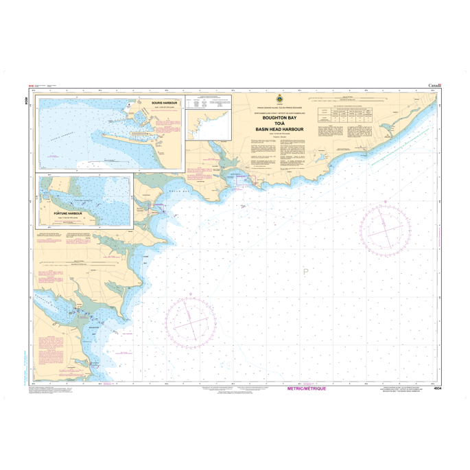 Paradise Clay CAN4934 CHS Chart Boughton Bay to Basin Head Harbour