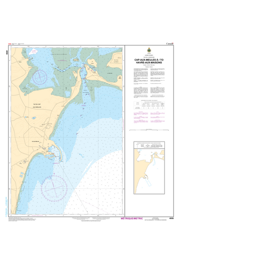 Paradise Clay CAN4958 CHS Chart CAP-AUX-MEULES /TO HAVRE-AUX-MAISONS