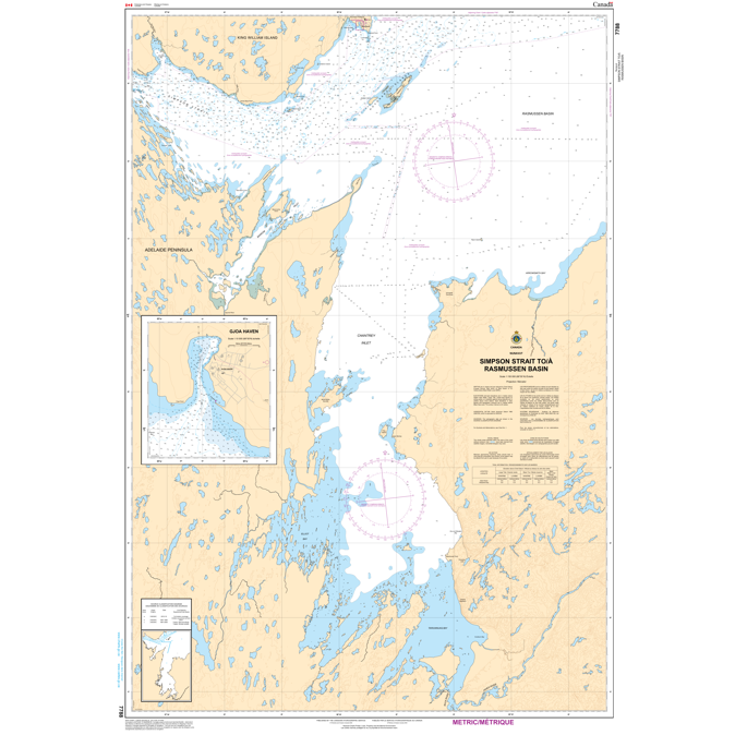 Paradise Clay CAN7788 CHS Chart Simpson Strait to/a Rasmussen Basin