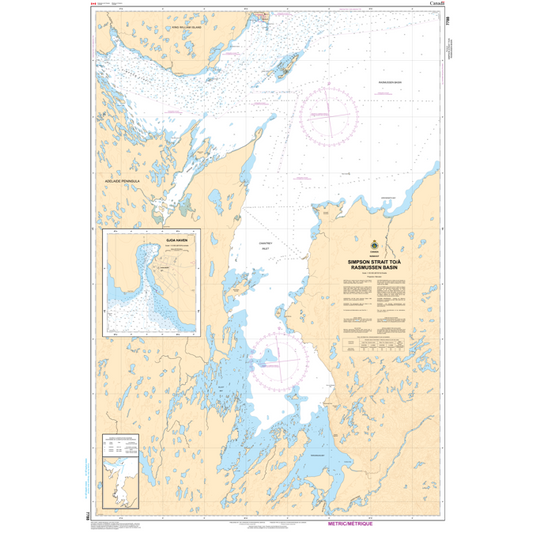 Paradise Clay CAN7788 CHS Chart Simpson Strait to/a Rasmussen Basin