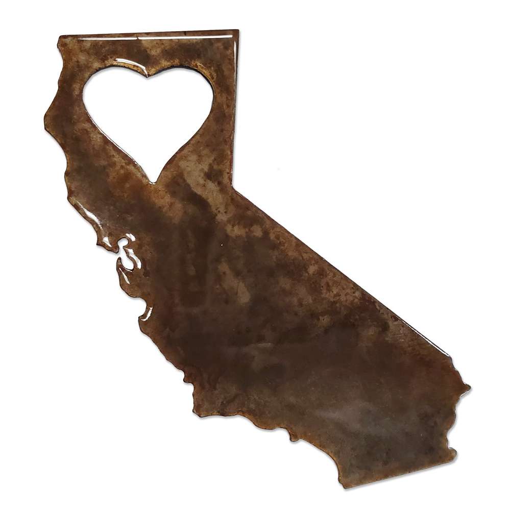 Paradise Clay PAR162 California Heart Magnet