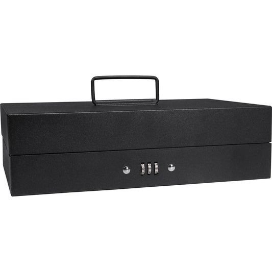 Barska CB11794 Fold Out Cash Box with Six Compartment Tray and Bill Holder with Combination Lock