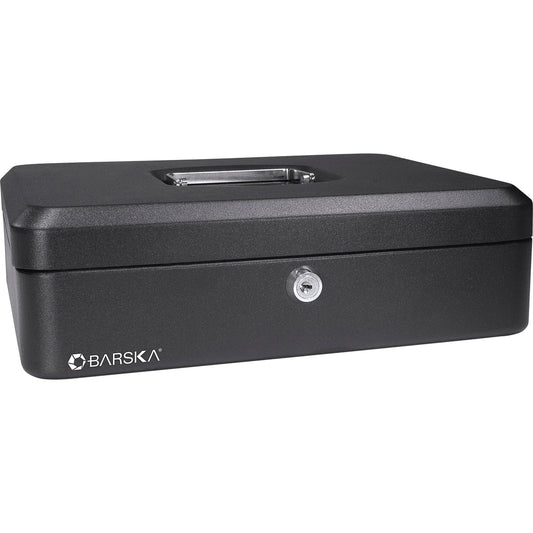 Barska CB11834 Large 12" Cash Box with Key Lock