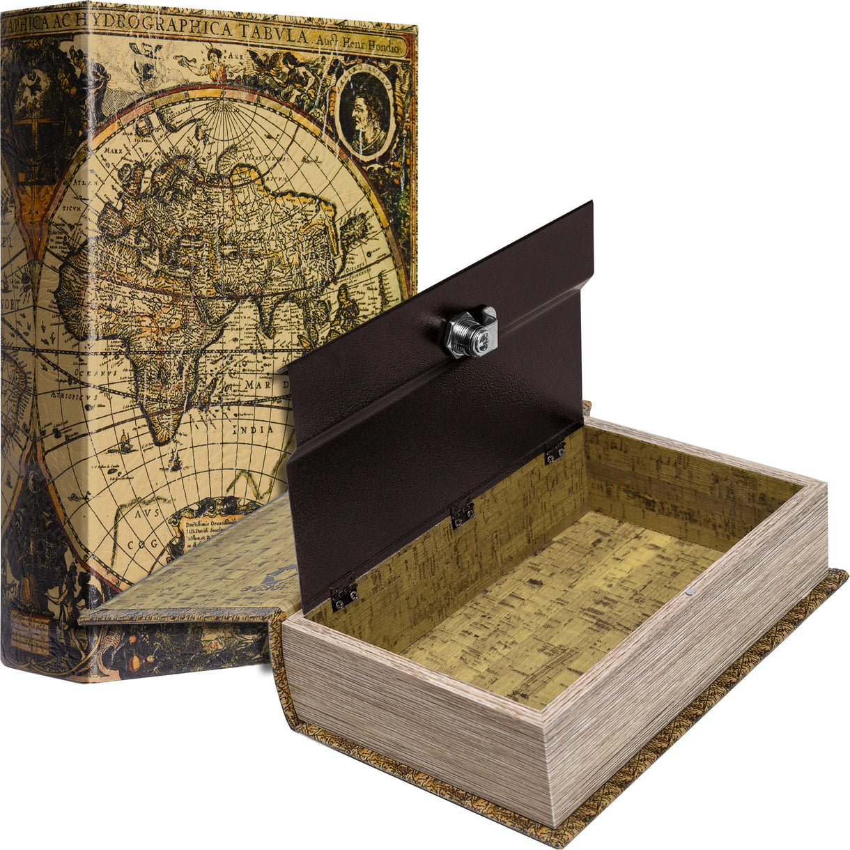 Barska CB12480 Antique Map Book Lock Box