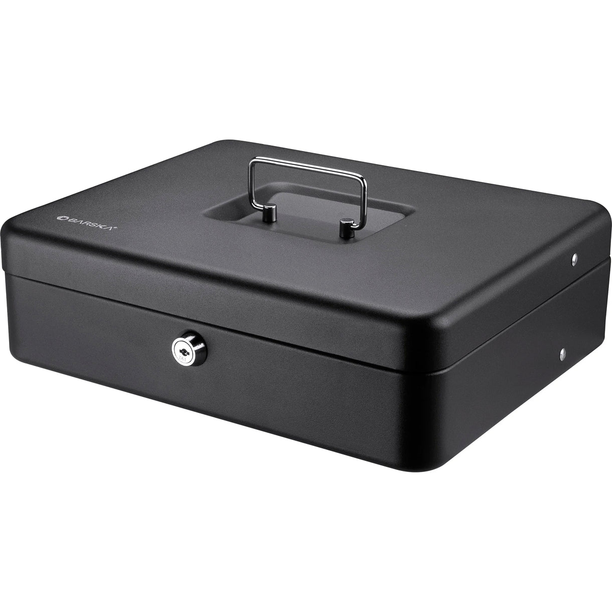 Barska CB13054 Cash Box with Coin Trays and Bill Holder with Key Lock