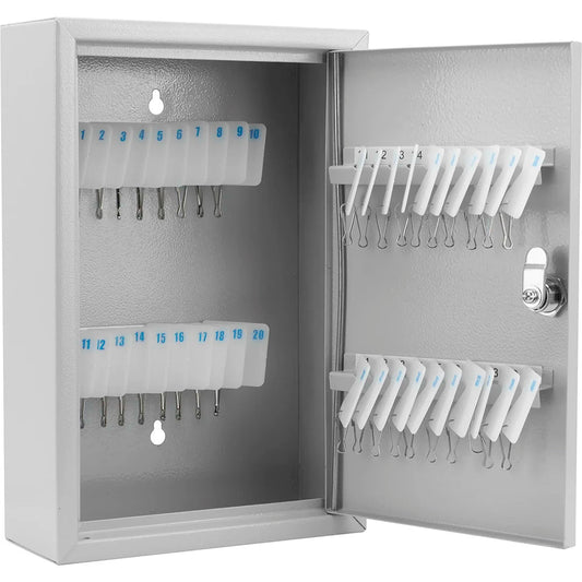 Barska CB13364 40 Capacity Fixed Position Key Cabinet with Key Lock, White Tags