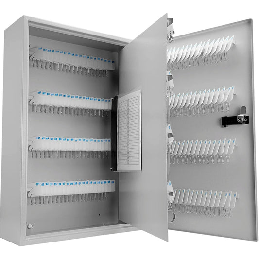 Barska CB13600 240 Capacity Fixed Position Key Cabinet with Combination & Key Lock, White Tags