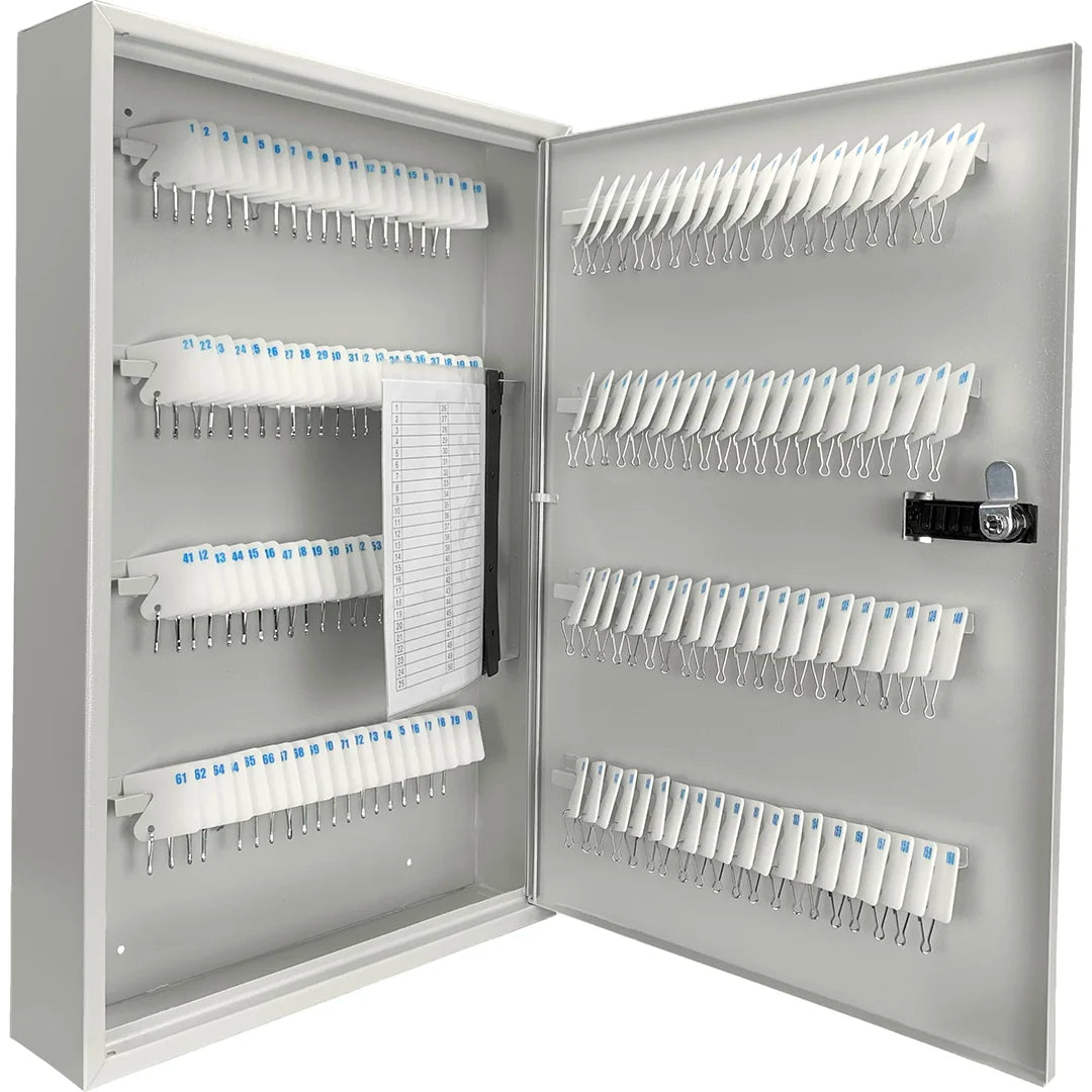 Barska CB13602 160 Capacity Fixed Position Key Cabinet with Combination & Key Lock, White Tags