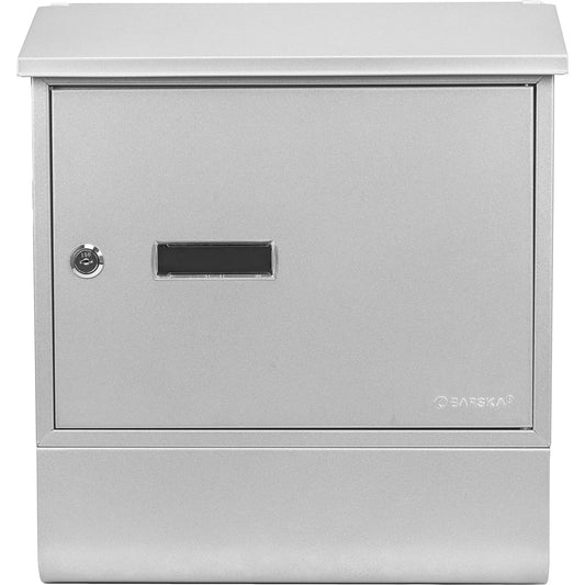 Barska CB13698 Contemporary Locking Wall Mount Mailbox with Newspaper Bucket