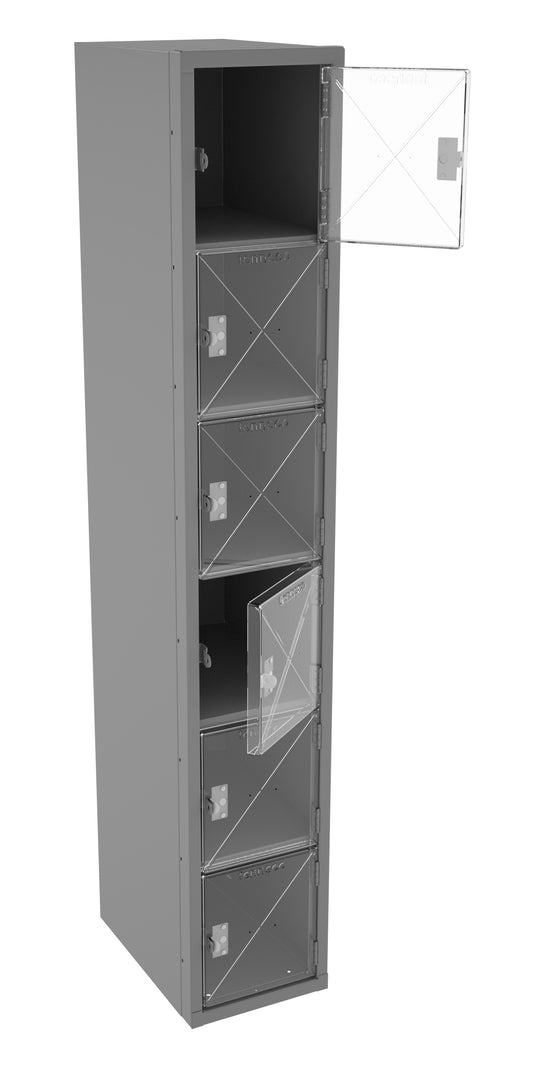 Tennsco CBL6-121812-A 6 High C-Thru Box Locker - One Wide, No Legs (Assembled)