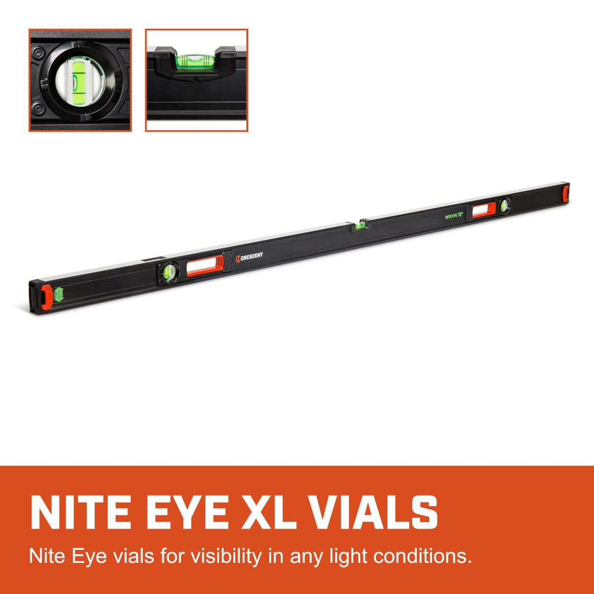 Lufkin CBOXL72 72" NITE EYE™ Aluminum Box Beam Level