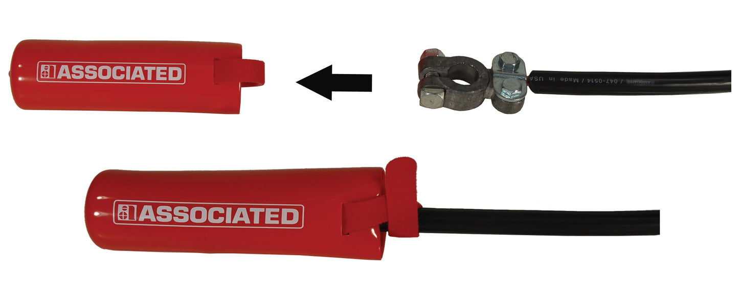 Associated Equipment CC6212 Battery Cable Covers, Pair Red Associated