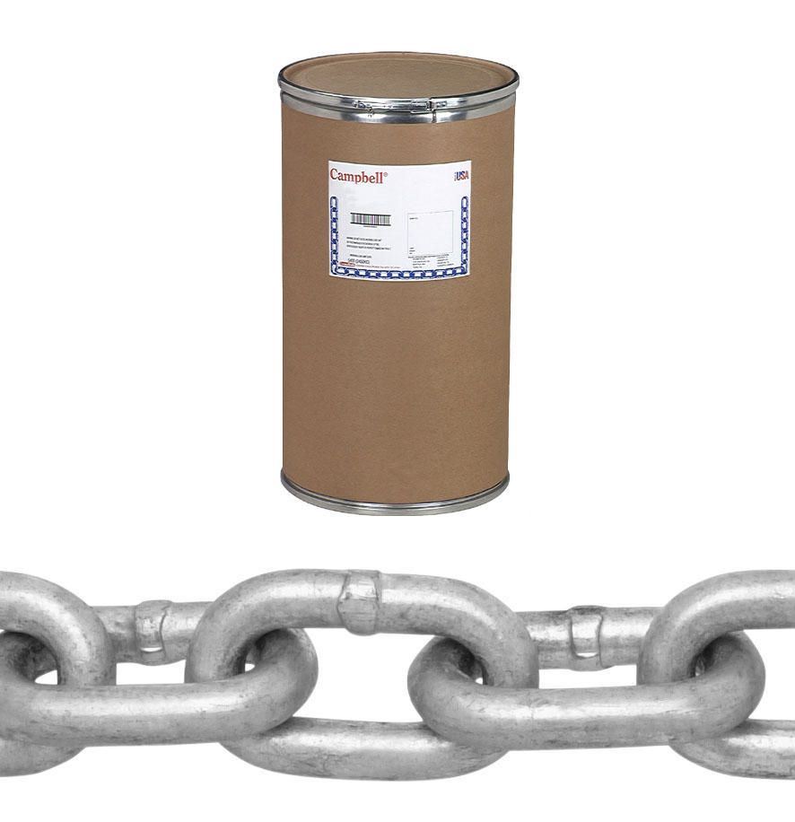 Campbell T0129532 5/8" Mooring Chain, Hot Galvanized, 150' per Drum