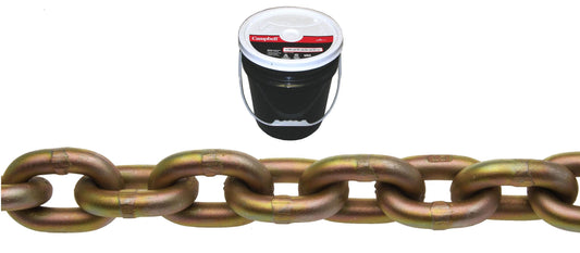 Campbell T0510513 5/16" Grade 70 Transport Chain, Yellow Chromate, 100' per Round Pail