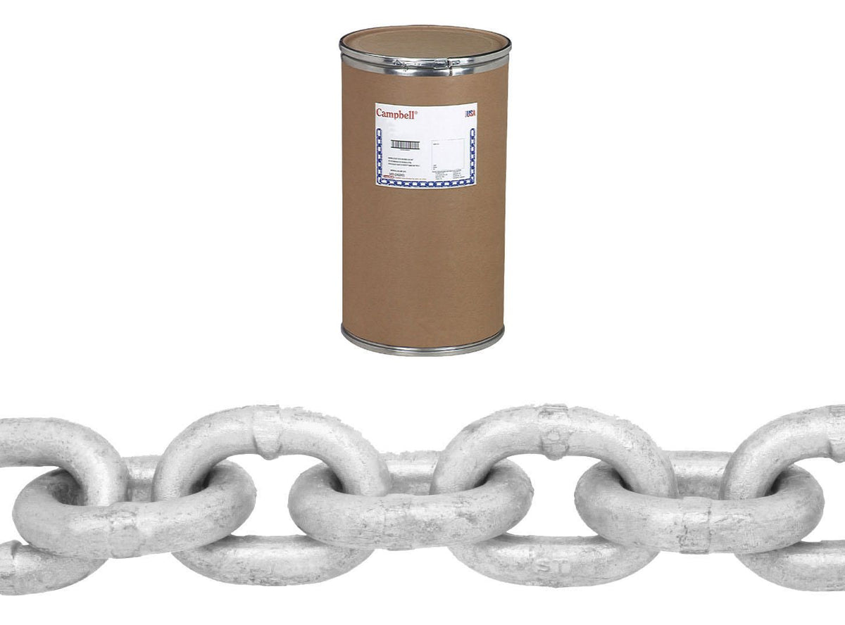 Campbell T0514932 5/8" Super Tuna Net Chain, Hot Galvanized, 150' per Drum
