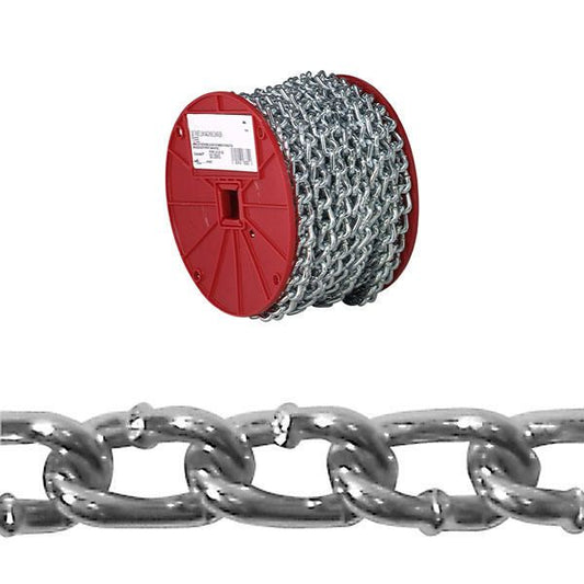 Campbell T0726627 #2 Twist Link Machine Chain, Zinc Plated, 125' per Reel