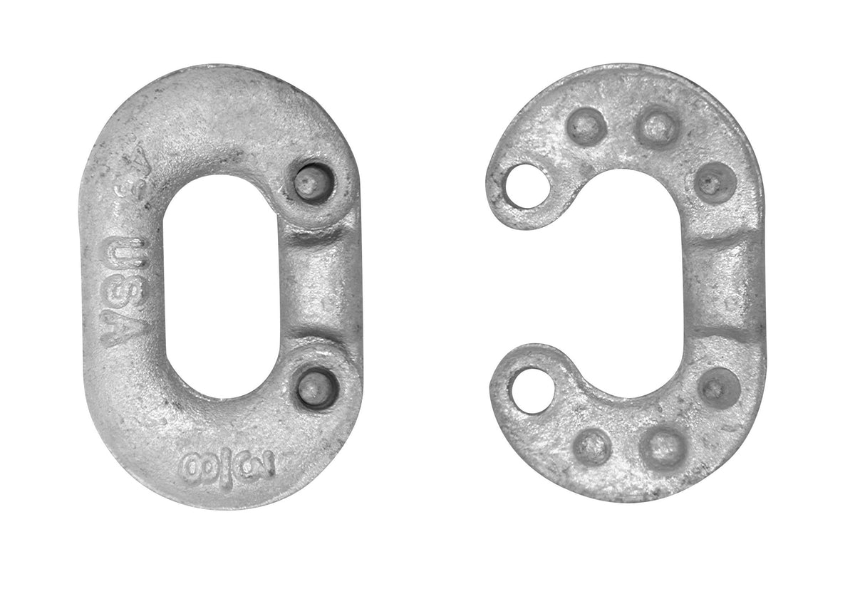 Campbell 5201034 5/8" Connecting Link, Forged Carbon Steel, Galvanized, 10 Pcs per Box