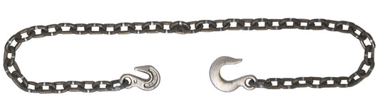 Campbell 1005505 3/8" x 14' Grade 30 Log Chain, w/Grab Hook One End, Slip Hook Other End, 1 per Bag