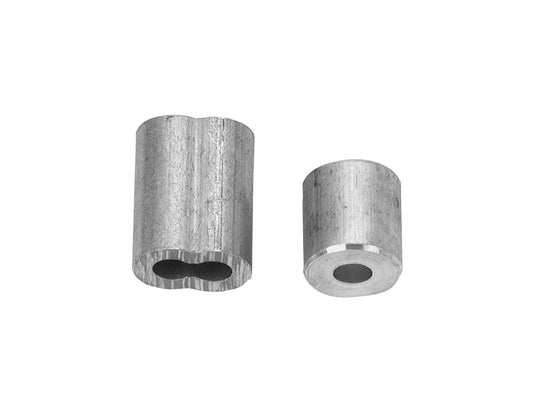 Campbell B7675414 3/32" Cable Ferrules (2 pcs) & Stops (2 pcs) Set, Aluminum