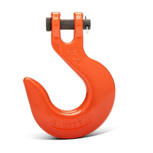 Campbell 4403715 1/2" Alloy Clevis Slip Hook, Forged Alloy, Painted Orange