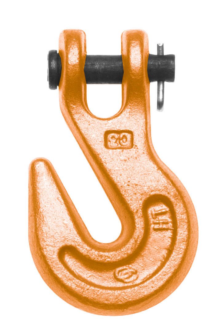 Campbell 4503415 5/16" Alloy Clevis Grab Hook, Forged Alloy, Painted Orange