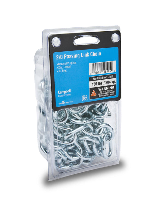 Campbell 5977610CBL 1/8" x 100' Vinyl Coated Cable, 7x7, Swaged Eye One End, 1 per Plastic Clamshell