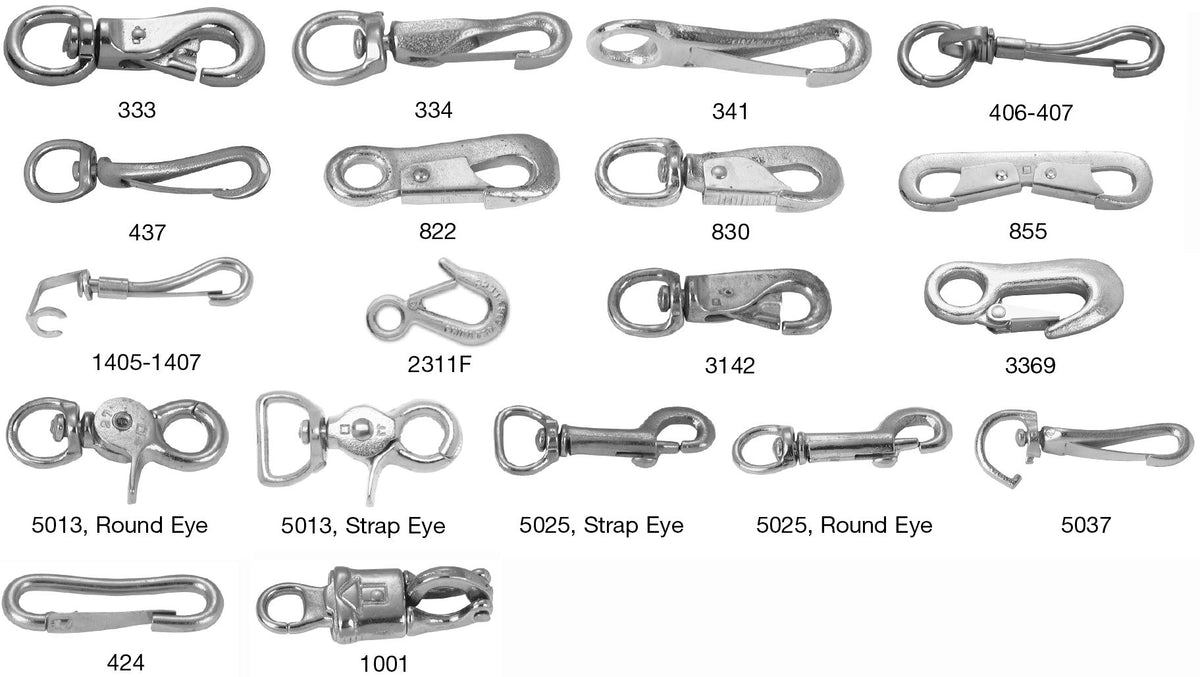 Campbell T7602301 3/8" Rigid, Round Eye Spring Snap, #341