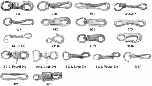 Campbell T7602301 3/8" Rigid, Round Eye Spring Snap, #341