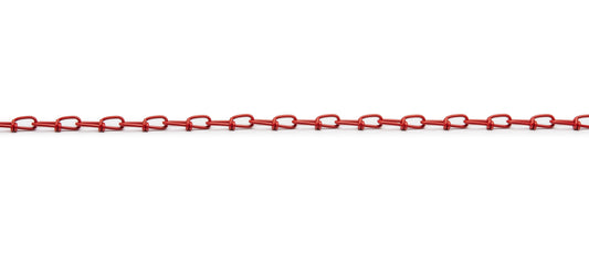 Campbell PG0722227N #3 Double Loop (Inco) Chain, Red Polycoat, 150' per Reel