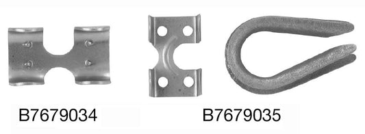 Campbell B7679034 1/2” Rope Clamp, Zinc Plated, 2 pcs per Bag