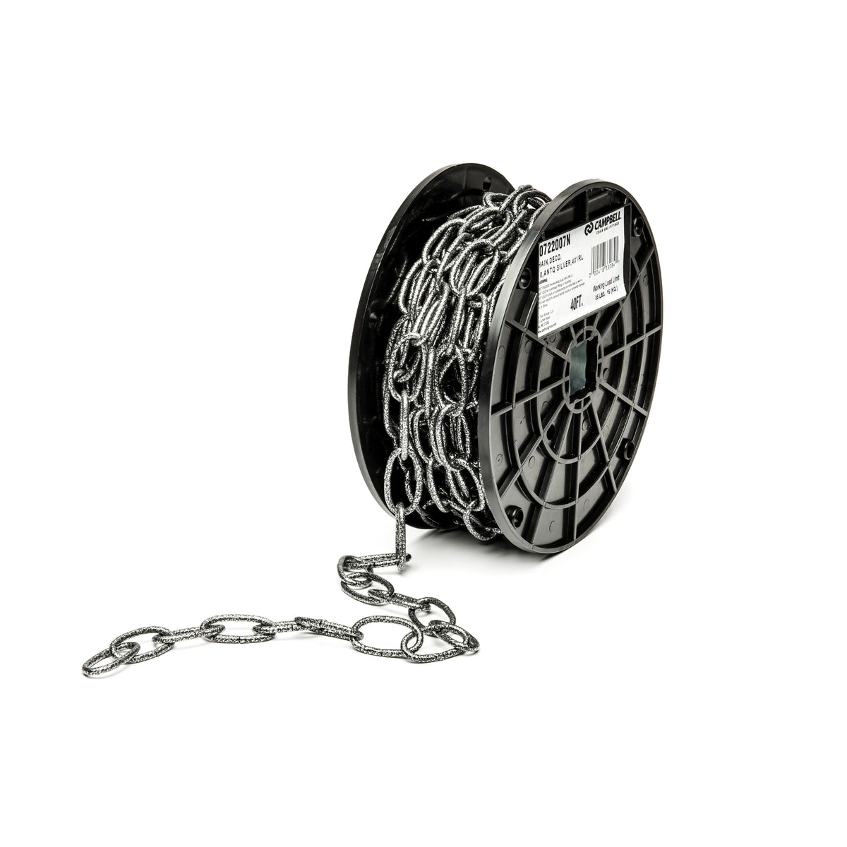 Campbell T0722007N #10 Decorator Chain, Antique Silver, 40' per Reel