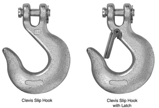 Campbell T9401424 1/4" Clevis Slip Hook, Grade 43, Zinc Plated