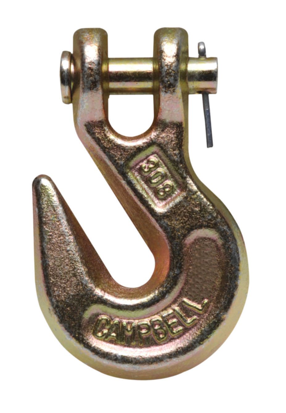 Campbell T9503415 5/16" Clevis Grab Hook, Grade 70, Yellow Chromate