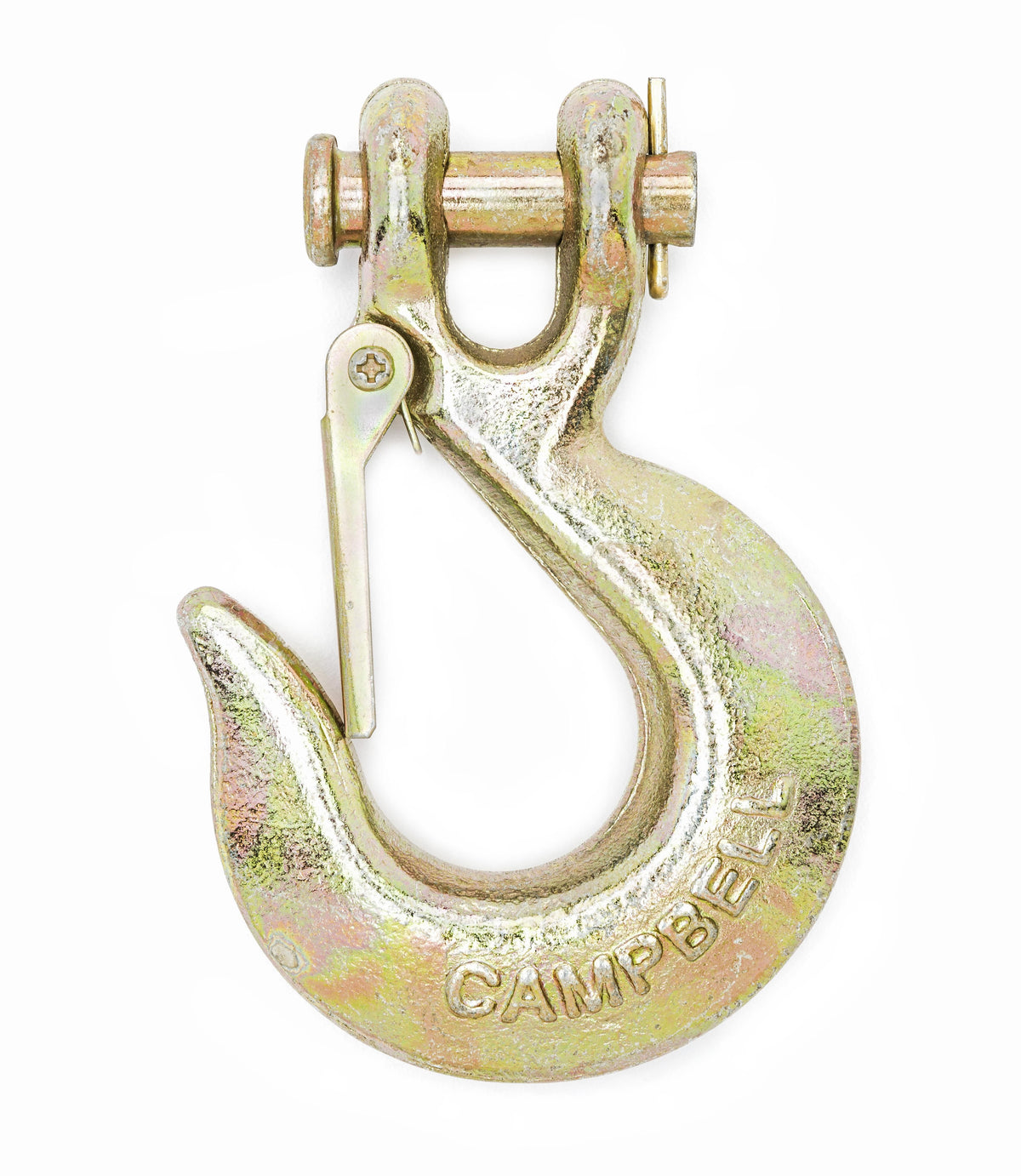 Campbell T9504315 1/4" Clevis Slip Hook w/Latch, Grade 70, Yellow Chromate