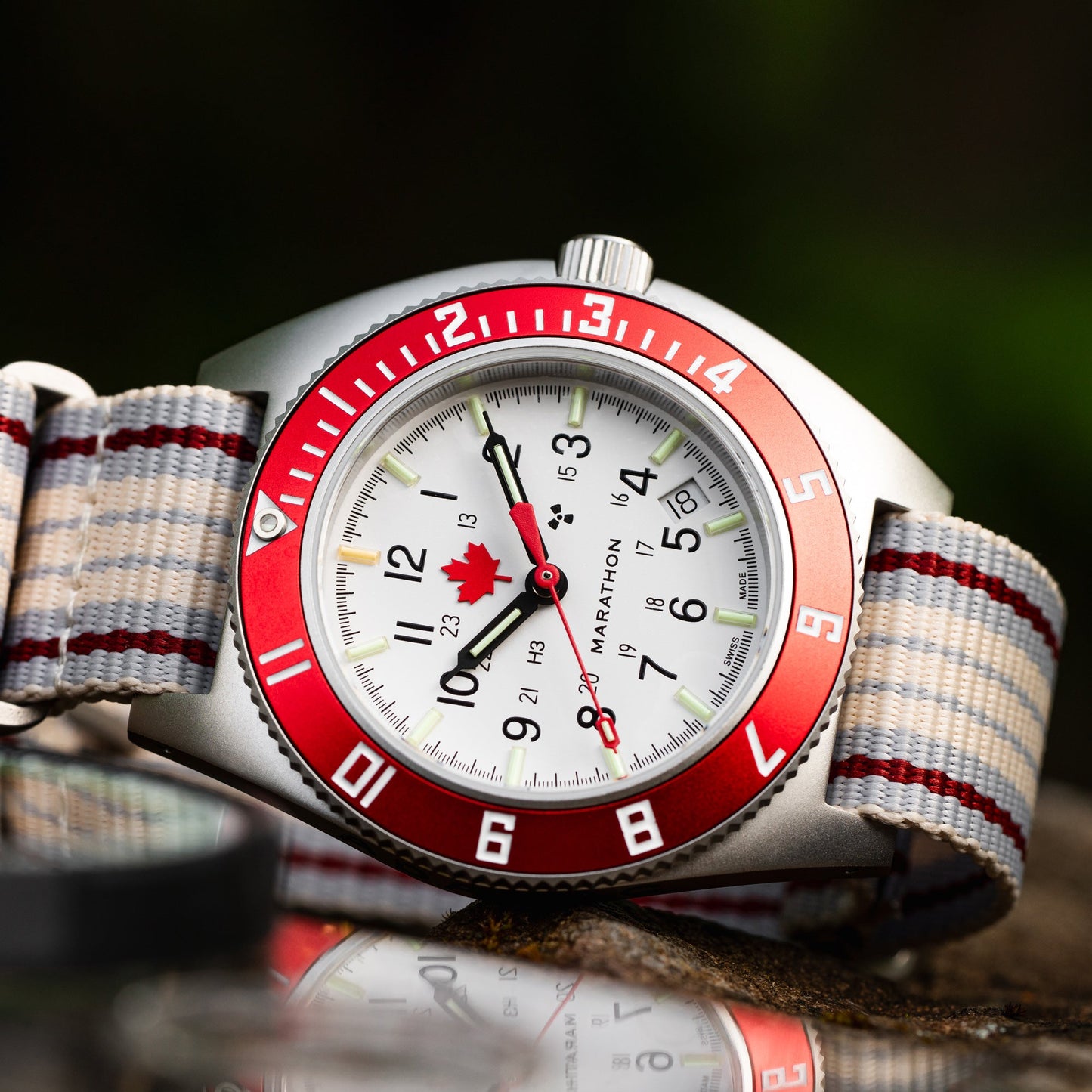 Marathon WW194030SS-1601 Canada Day watch with a DEFSTAN Nylon Strap