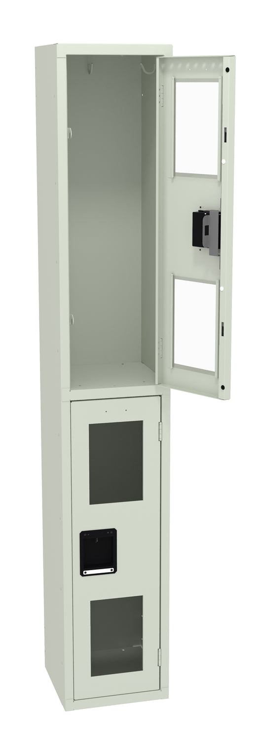 Tennsco CDL-121236-A Double Tier C-Thru Locker - One Wide, No Legs (Assembled)