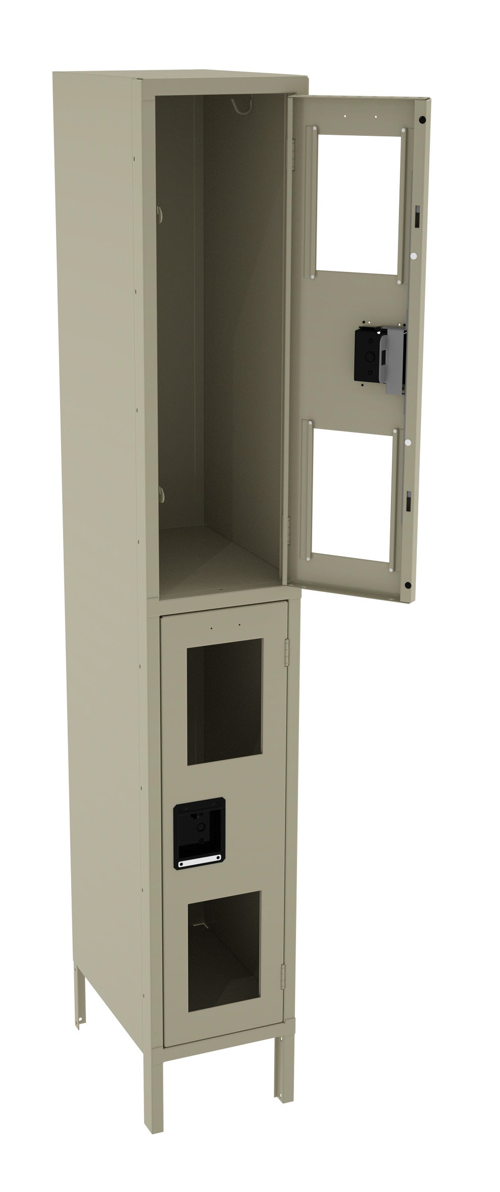 Tennsco CDL-121836-1 Double Tier C-Thru Locker - One Wide With Legs (Assembled)