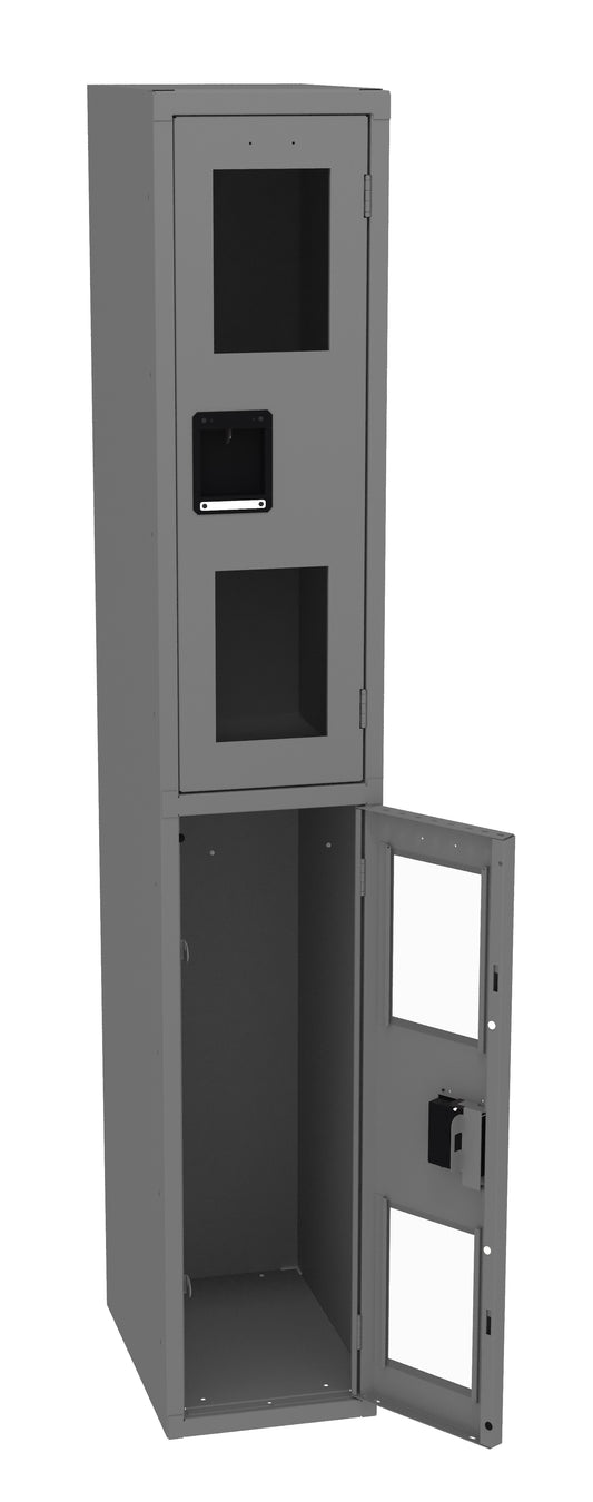 Tennsco CDL-121836-A Double Tier C-Thru Locker - One Wide, No Legs (Assembled)