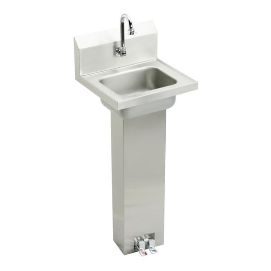 Elkay CHSP1716C Stainless Steel 16-3/4" x 15-1/2" x 13" Single Bowl Wall Hung Handwash Sink Kit