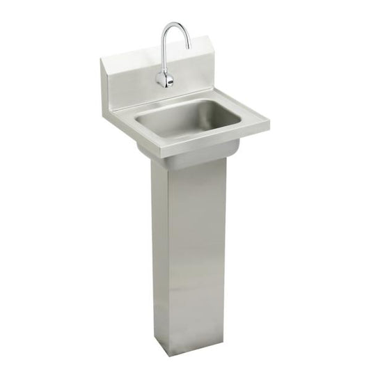 Elkay CHSP1716SACC Stainless Steel 16-3/4" x 15-1/2" x 13" Single Bowl Wall Hung Handwash Sink Kit