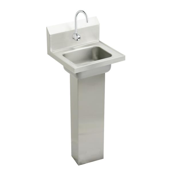 Elkay CHSP1716SACTMC Stainless Steel 16-3/4" x 15-1/2" x 13" Single Bowl Wall Hung Handwash Sink Kit