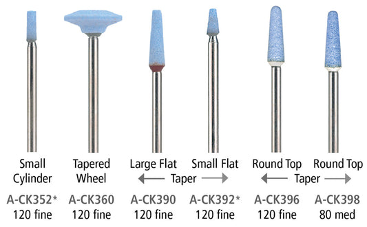 Foredom A-CK392 Ceramcut Blue, Mounted, Fl-Taper, Sm, 3/32