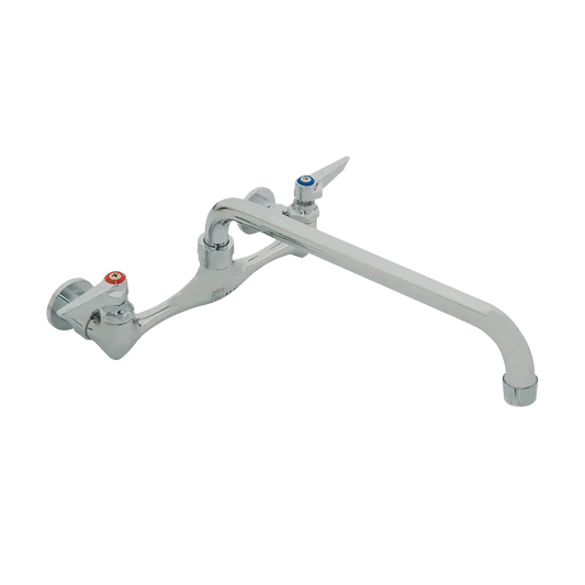 Matco-Norca CL-312CH Classic Two Handle Heavy Duty Wallmount Kitchen Faucet, Chrome