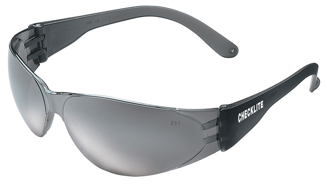 MCR SAFETY CL117 Checklite Safety Glassessilver Mirror Lens